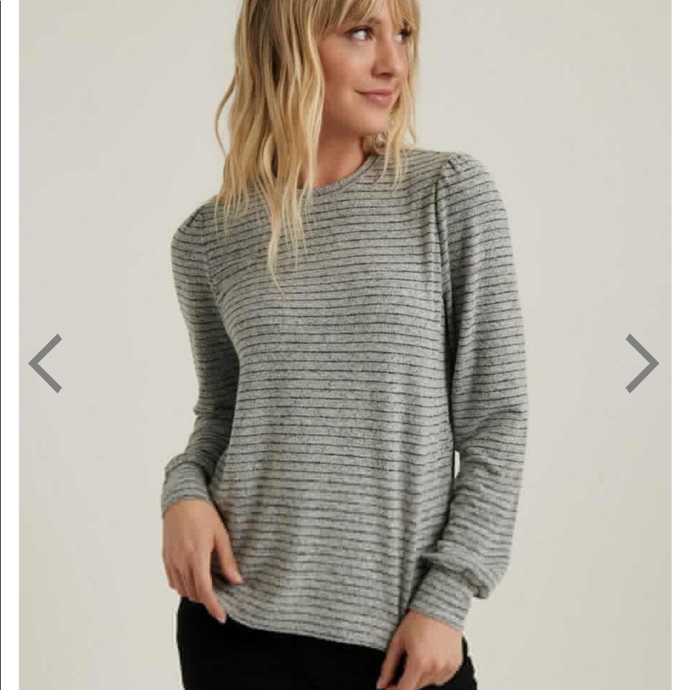Lucky Brand Cloud Jersey Femme Sleeve Top